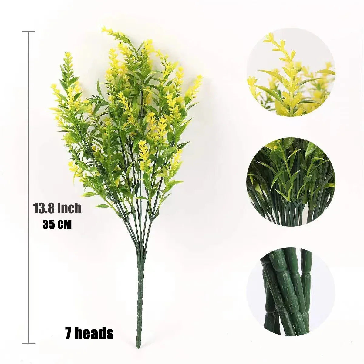 Carvallo Künstlicher Lavendelstrauß | 5-gren | Realistische Blüten & Blätter | 38 cm Höjd | För vardagsrum, balkong & trädgård Carvallo