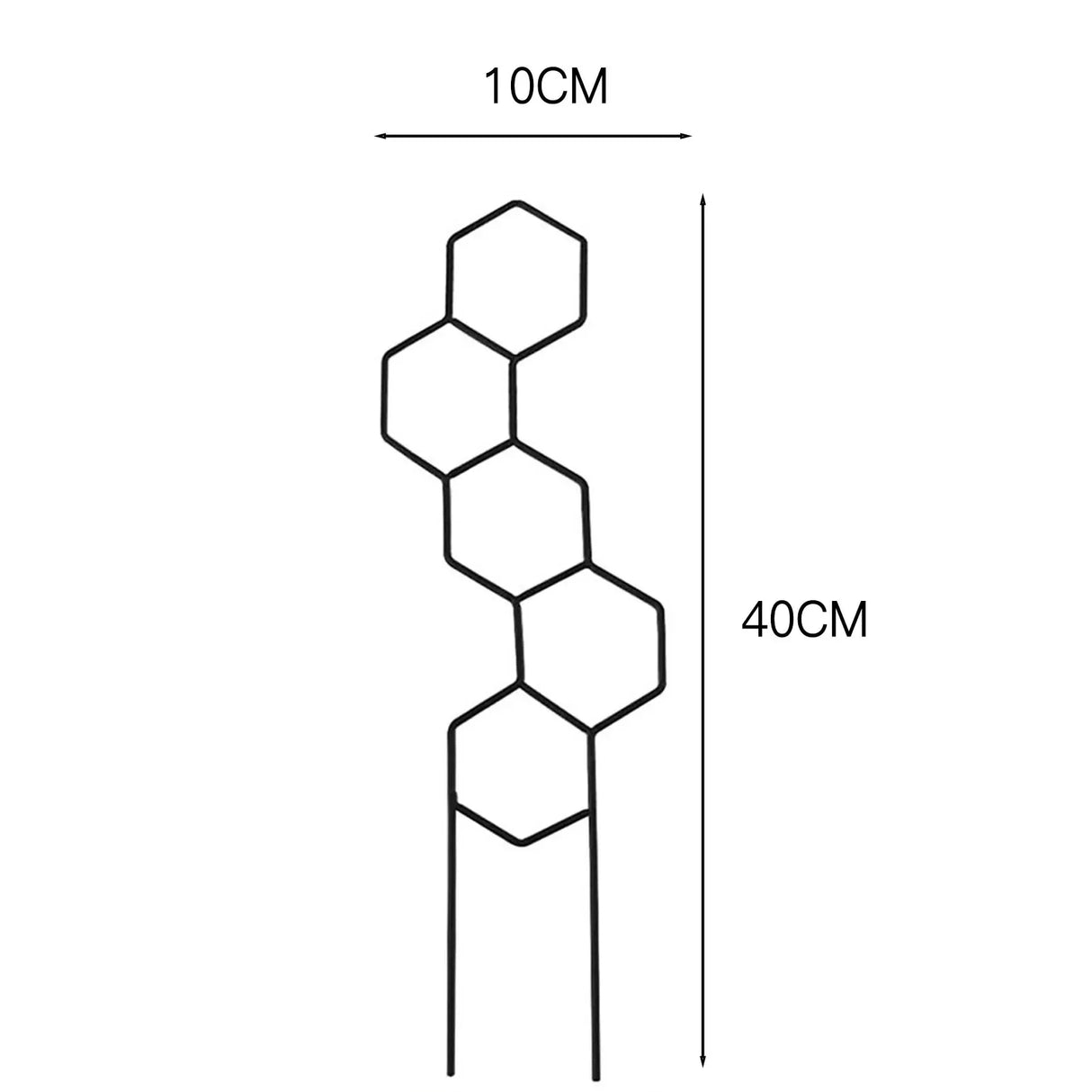 Carvallo Deco | Rankhjälp av metall för krukväxter | 10 × 40 cm | Stabil & dekorativ | För inomhus & utomhus Carvallo