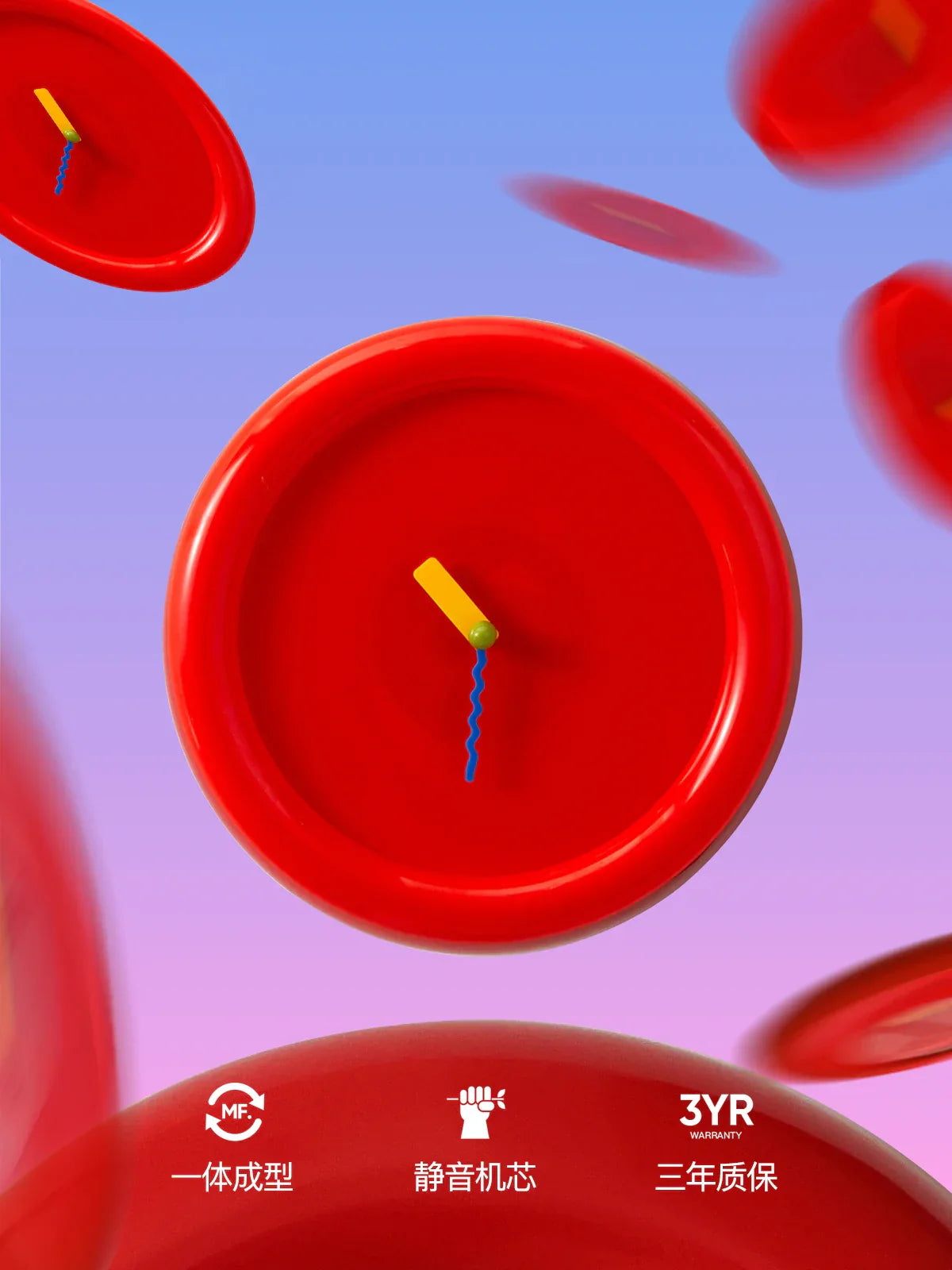 EpeiusHome - Memphis Väggklocka för Stilsäkra Interiörer Carvallo