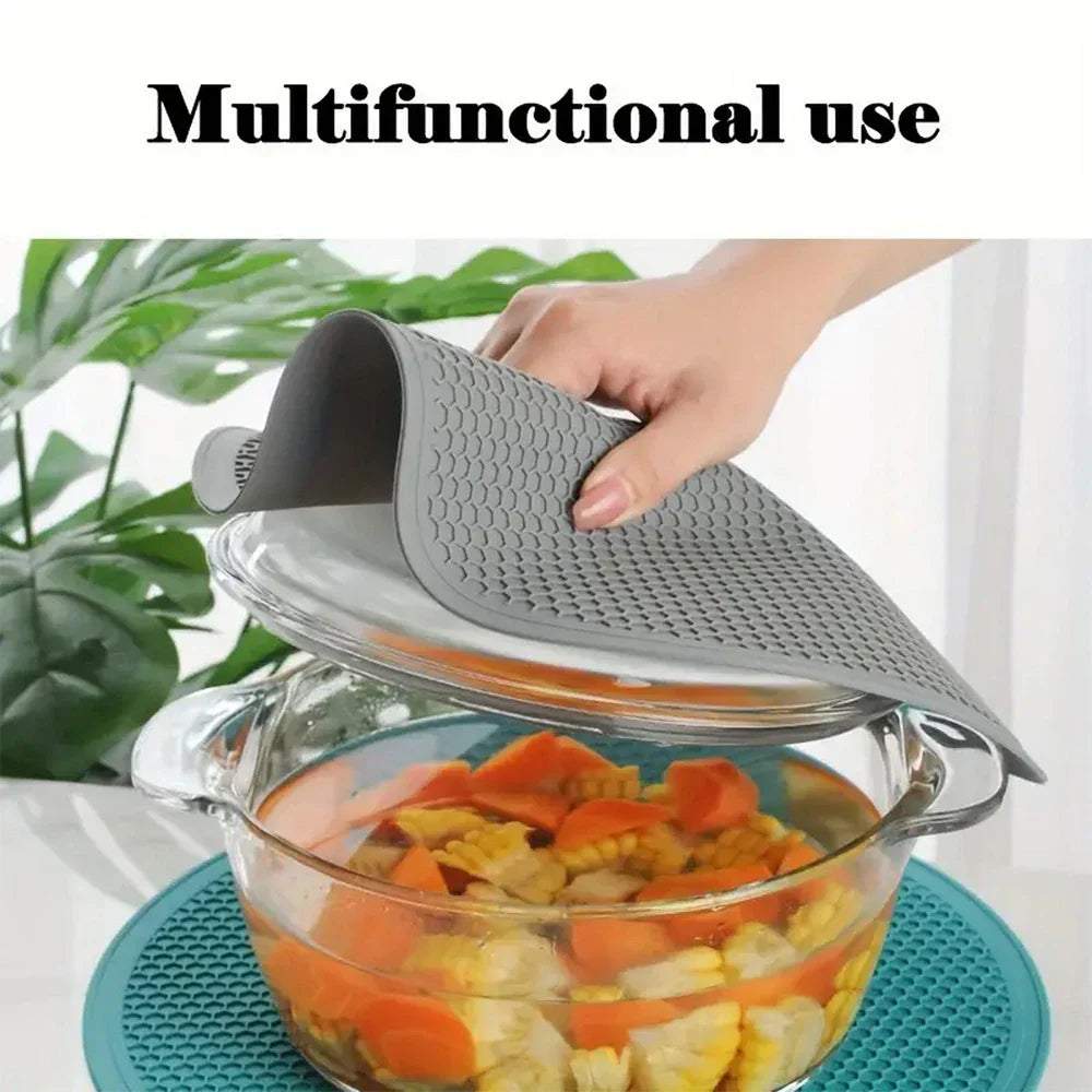 Carvallo-underlägg HexaGrip 25 | Ø 25 cm | Värmebeständig bikake-matta | Rutschfri & flexibel | För kastruller, stekpannor & tallrikar Carvallo