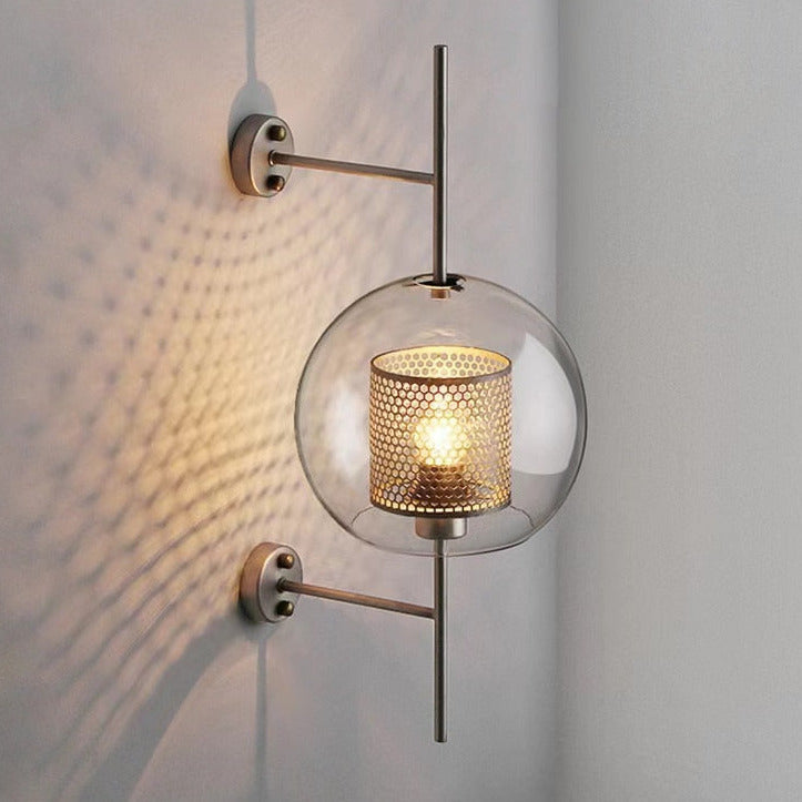Rayvia Adriel - Modern honungskaka mässing & glas vägglampa Carvallo