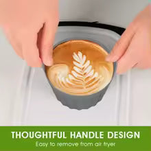 Carvallo AirBake Cups Silikon Bakformar för Varmluftfritös | 3/6/9 stycken | Återanvändbar & Non-stick | 6,5x5 cm Carvallo