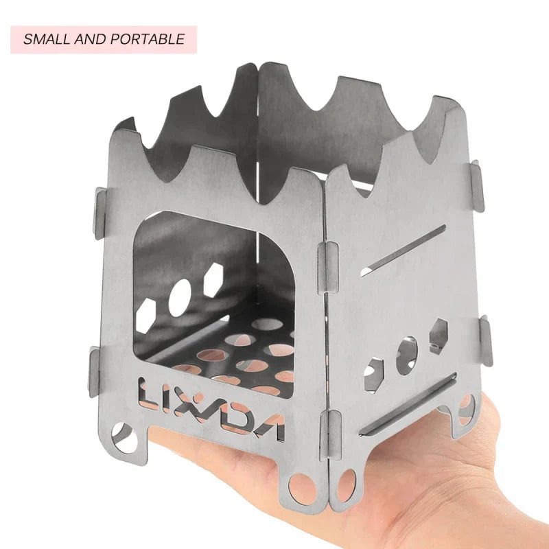 Carvallo ultralätt titanträkokare | Fällbar & bärbar | 12,8 × 11,5 × 16 cm | För camping & trekking Carvallo