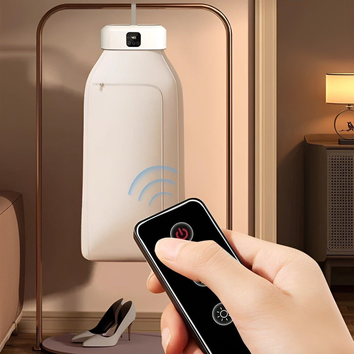 QuickDry Torktumlare – Bärbar Mini Elektrisk Klädtork med Torkväska Carvallo