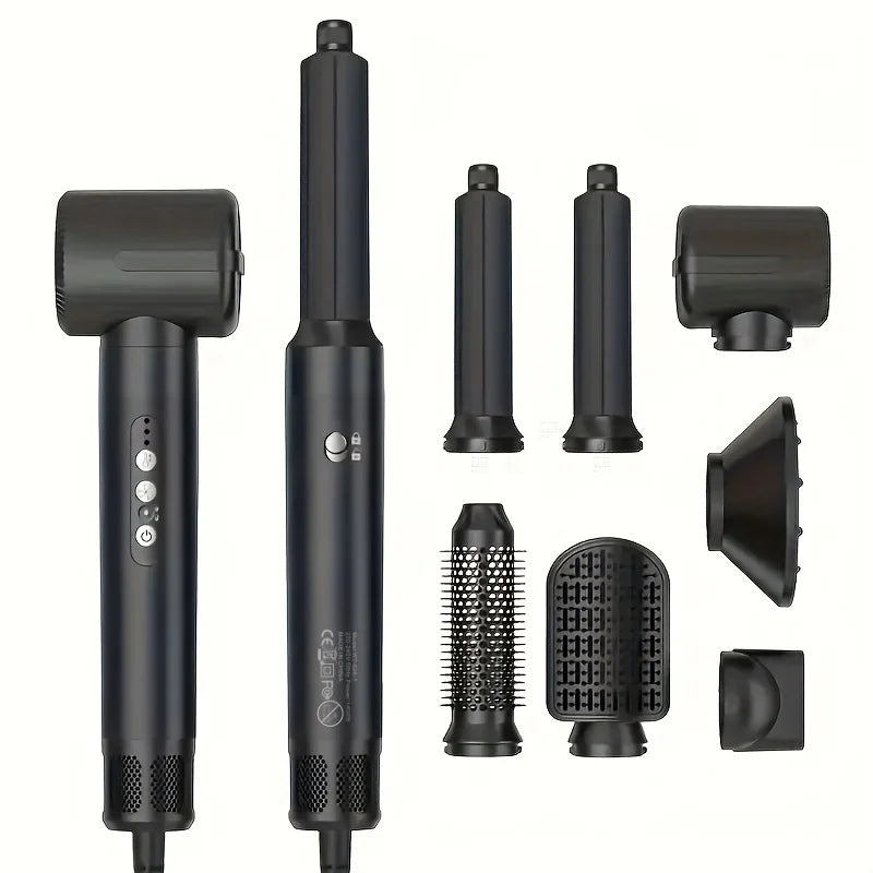 Carvallo StyloVibe Pro | 7-i-1 Fön med Auto-Curler & Diffusor | Brushless-Motor | För att räta ut & locka Carvallo