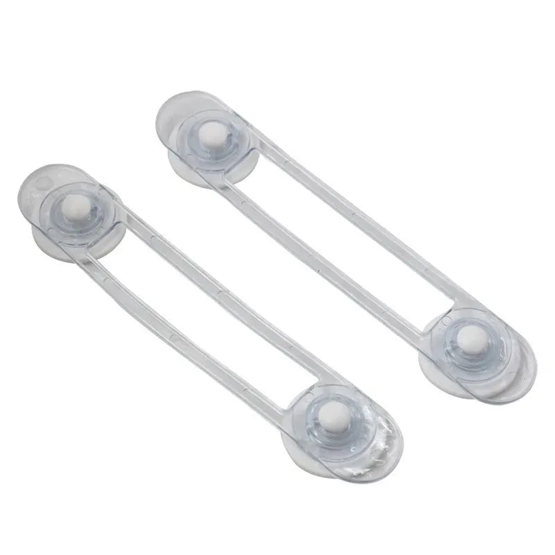 Carvallo Kids Barnsäkerhetsset | 5× säkerhetslås transparent | För lådor, kylskåp & skåpdörrar | 16,5 × 3,5 cm Carvallo
