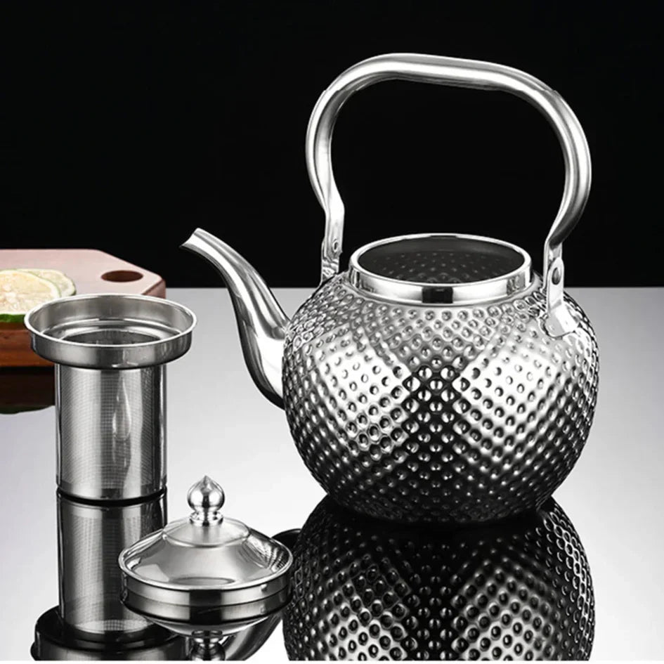 Royallure Hammarskuren Rostfritt Stål Kittel med Inbyggd Sil – 1.2–2 L Utomhus & Spis redo Carvallo