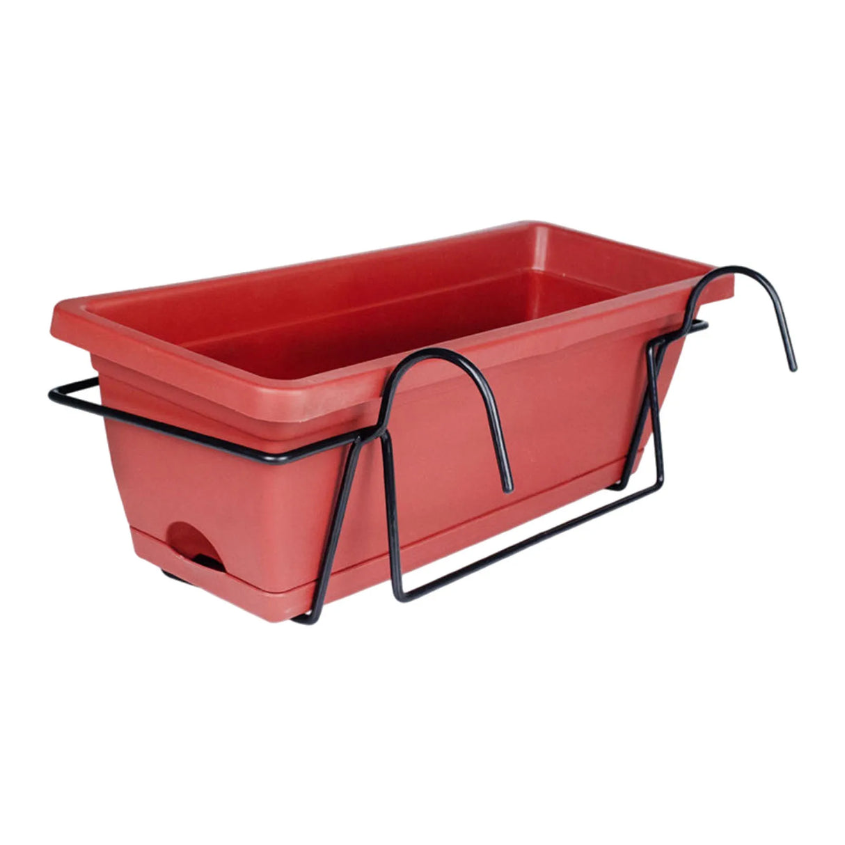 Carvallo planter box | For balcony railing | With drainage tray & suspension | Robust & weatherproof Carvallo