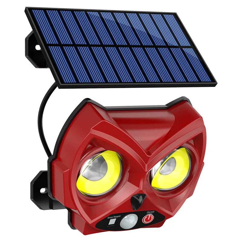 Carvallo Solar Vägglampa Uggla | Rörelsesensor & 3 Läge för Ljus | Väderbeständig IP54 | Trädgårdsdekor Carvallo