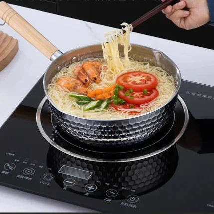 Royallure 430 Rostfritt Stål Japansk Snögryta med Trähandtag för Matlagning Carvallo