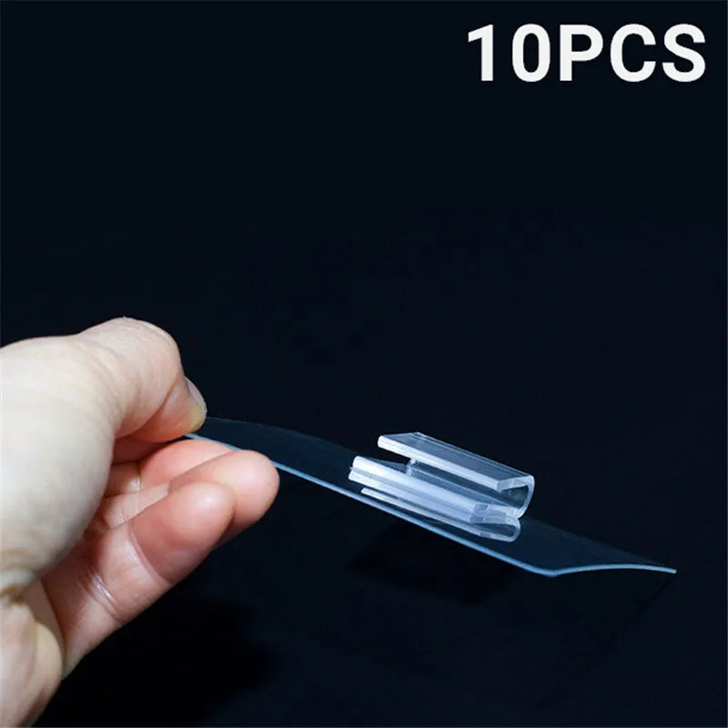 Carvallo Självklistrande Väggkrokar 10-pack | Transparent & Spårlös | Utan Borrning | 6×6cm Carvallo