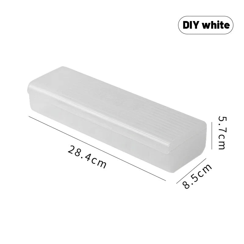 Carvallo Transparent Förvaringslåda för Datakablar | Firkantig Kabelbox i Plast | Skrivbordsorganisatör för Hörlurar, Laddare & Kontorsmaterial Carvallo