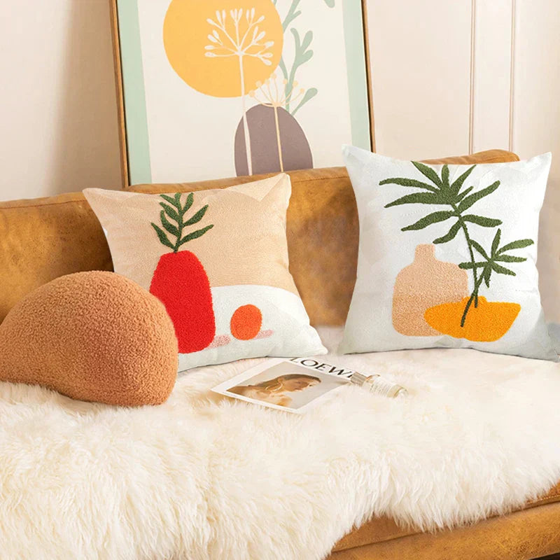 Carvallo – Jacquard Kuddöverdrag med Fina Solrosmönster Carvallo