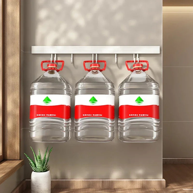 Carvallo KüchenMeister Flex | Utan borrning | Med krokar och skedhållare | 30/40/50 cm | Organizer i rymdaluminium Carvallo