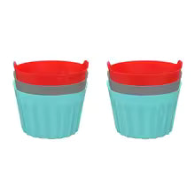 Carvallo AirBake Cups Silikon Bakformar för Varmluftfritös | 3/6/9 stycken | Återanvändbar & Non-stick | 6,5x5 cm Carvallo