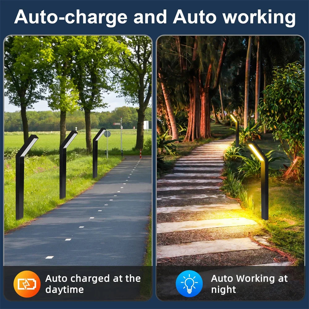 1/4 Pack Solcellsbelysning För Väg Utomhus Vattentåliga LED Trädgårdslampor För Gräsmatta Och Landskap Carvallo