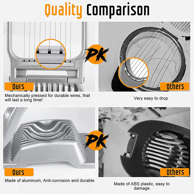 Carvallo SchnittMeister | Rostfritt stål-skärtrådar | För ägg, ost & svamp | Robust aluminiumhölje Carvallo