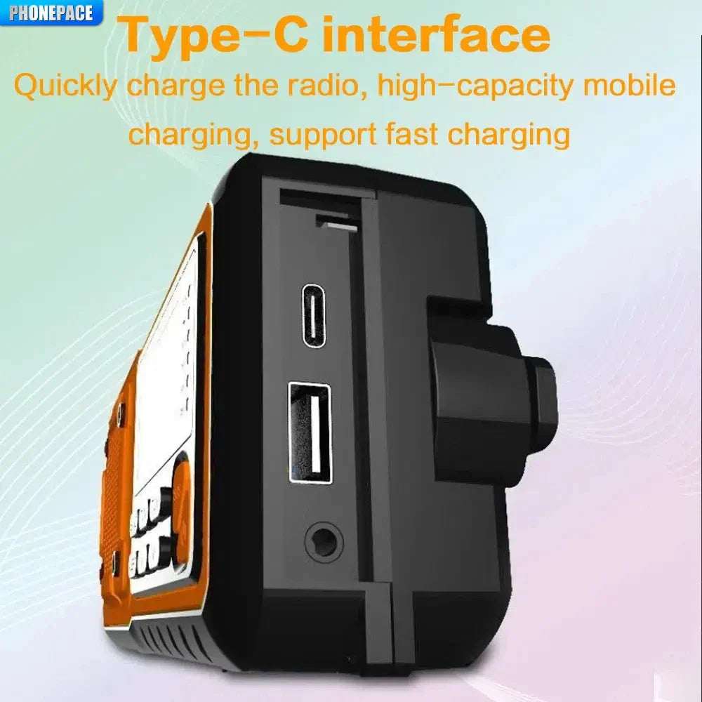 Carvallo ResQWave Solar 4000 | 4-i-1 strömförsörjning | 4000 mAh batteri, sol, handvev & USB-C | SOS-alarm, LED-ljus & powerbank Carvallo