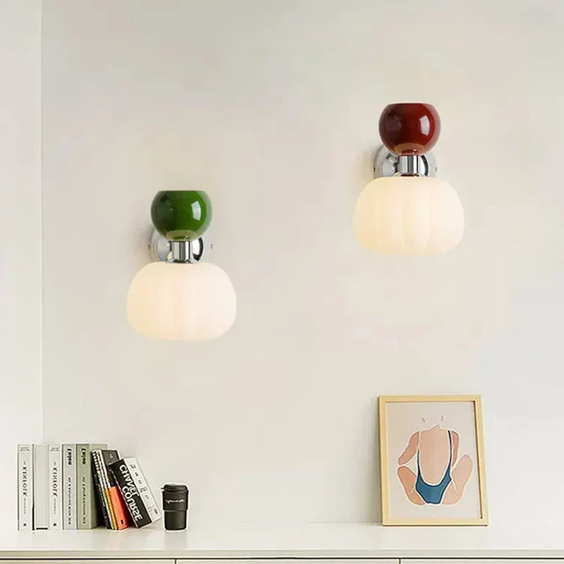 PumpkinLicht - Modern LED Vägglampa med Dubbel Huvud för Vardagsrum och Sovrum Carvallo