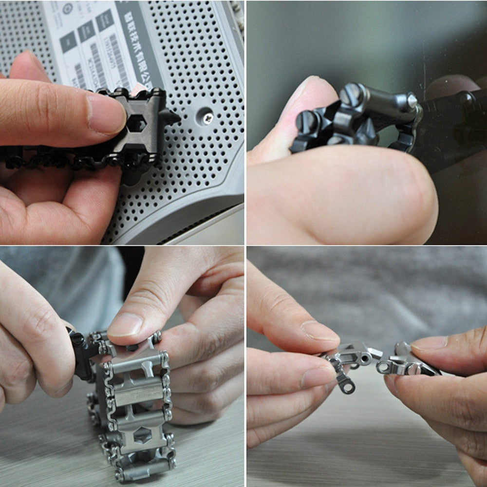 Multiverktygsarmband i rostfritt stål-Jewelry for men-bellasverige-Hemnix