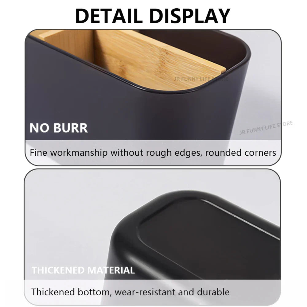 Carvallo PureStand Bambu Tandborsthållare för Elektriska Tandborstar | Organizer för Rakapparater & Kosmetikborstar Carvallo