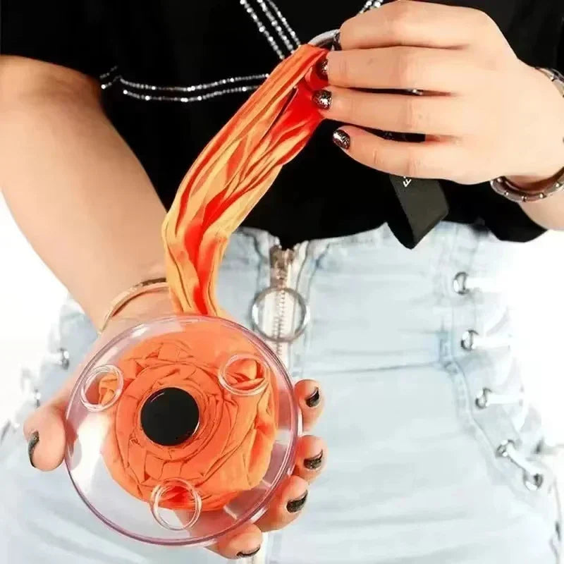 Carvallo Fällbar shoppingväska i rund kapsel | Miljövänlig & Återanvändbar | Ultrakompakt & Bärbar | För supermarknad & utomhus Carvallo