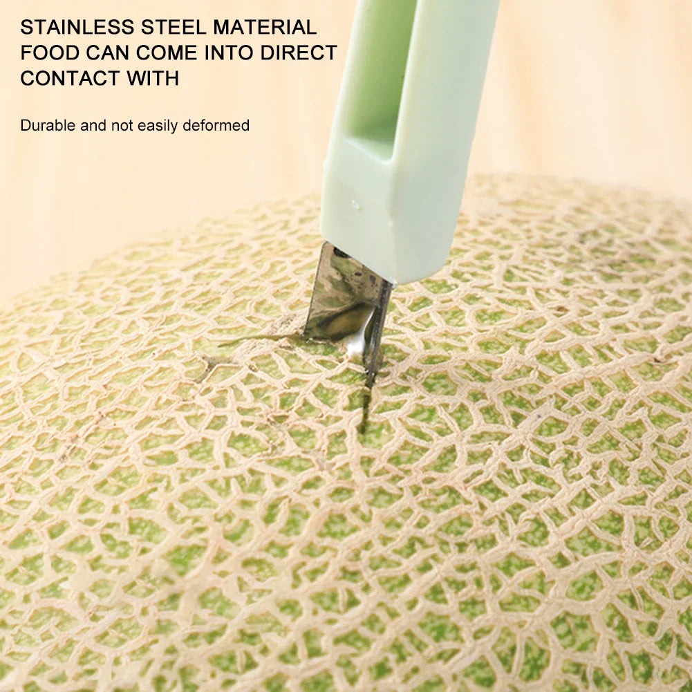 Carvallo 3-i-1 Vattenmelon Skärare & Fruktskopa | Multifunktionellt Fruktverktyg med Kärnlösare & Snida Kniv Carvallo