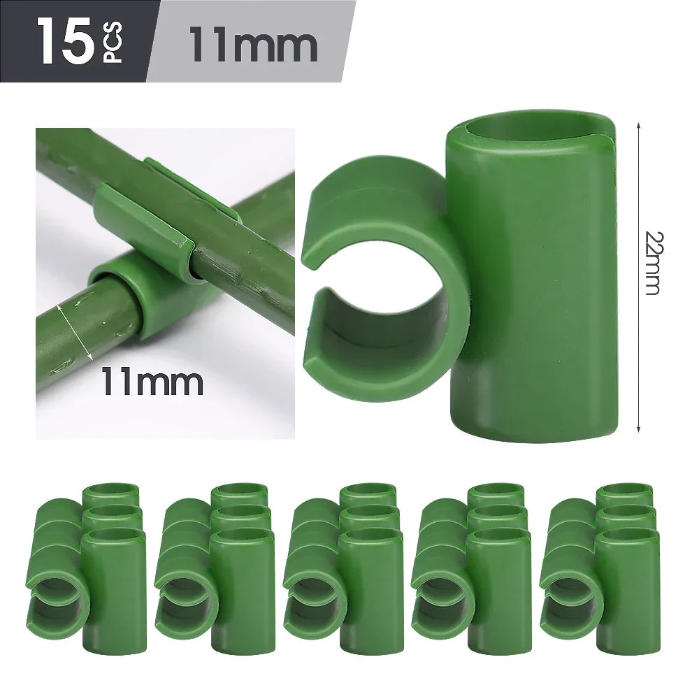 Carvallo Connect | 15-pack krysskopplingar för växtstöd | För .8–2.0 cm stänger | Justerbara klämmor för spaljéer & växtstöd Carvallo