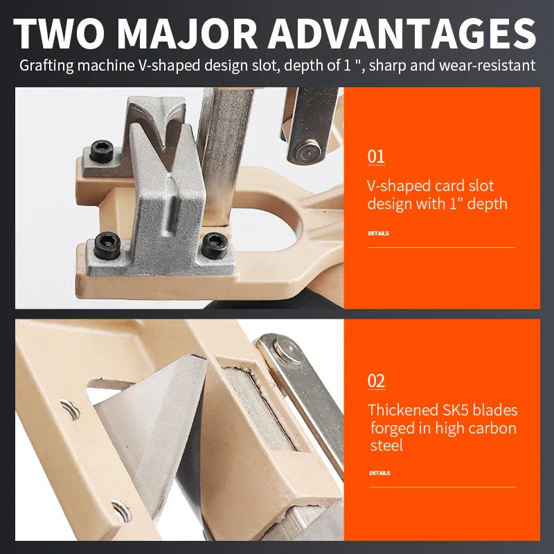 Carvallo förädlingsklippare för fruktträd | 2-i-1 klipp- & förädlingsverktyg | Proffs trädgårdsverktyg av SK5-stål Carvallo