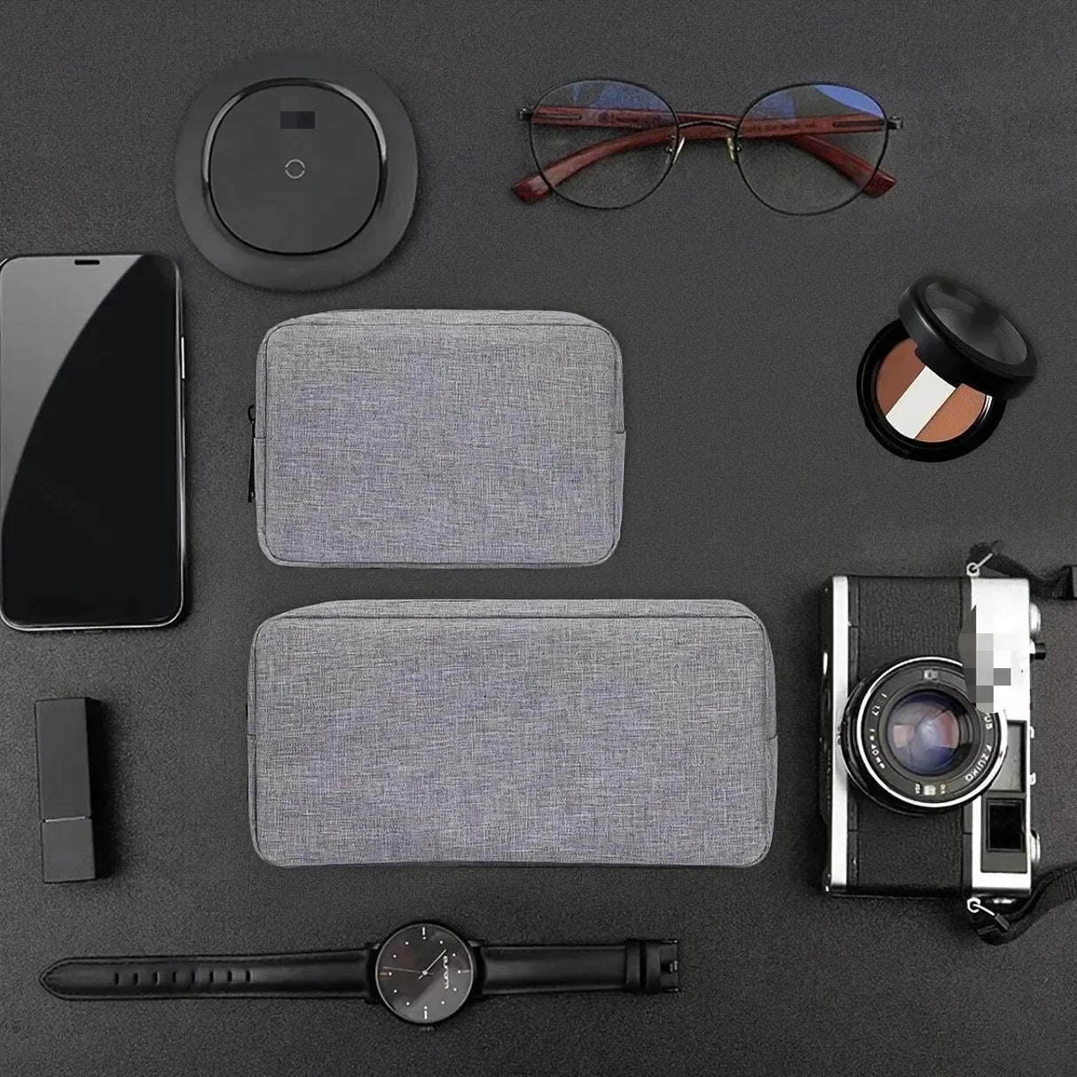 Carvallo Organizerväska TechNest TravelCase | Kompakt förvaring för kablar, laddare & tillbehör | Bärbar & Robust Carvallo