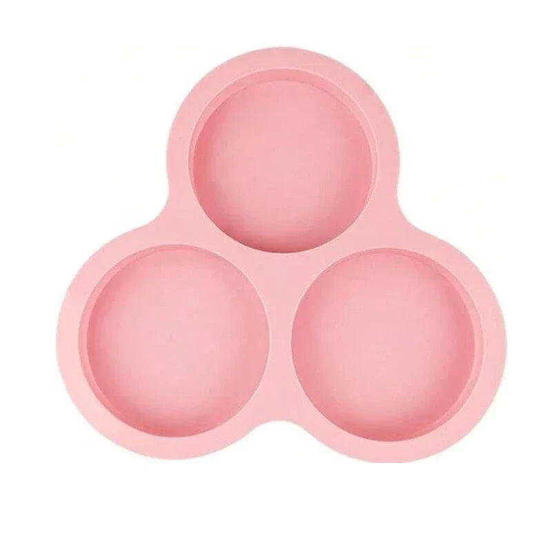 Carvallo Silikonbakform för varmluftsfritös | 3-delad rund form | Non-stick muffins- och hamburgarbrödform | Baktillbehör för DIY bakning Carvallo