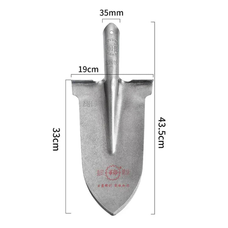 Carvallo Vollstålspade i manganstål | Härdad & Extra Tjock | För jordarbete, plantering & rotgrönsaker – Proffs-trädgårdsskyffel Carvallo