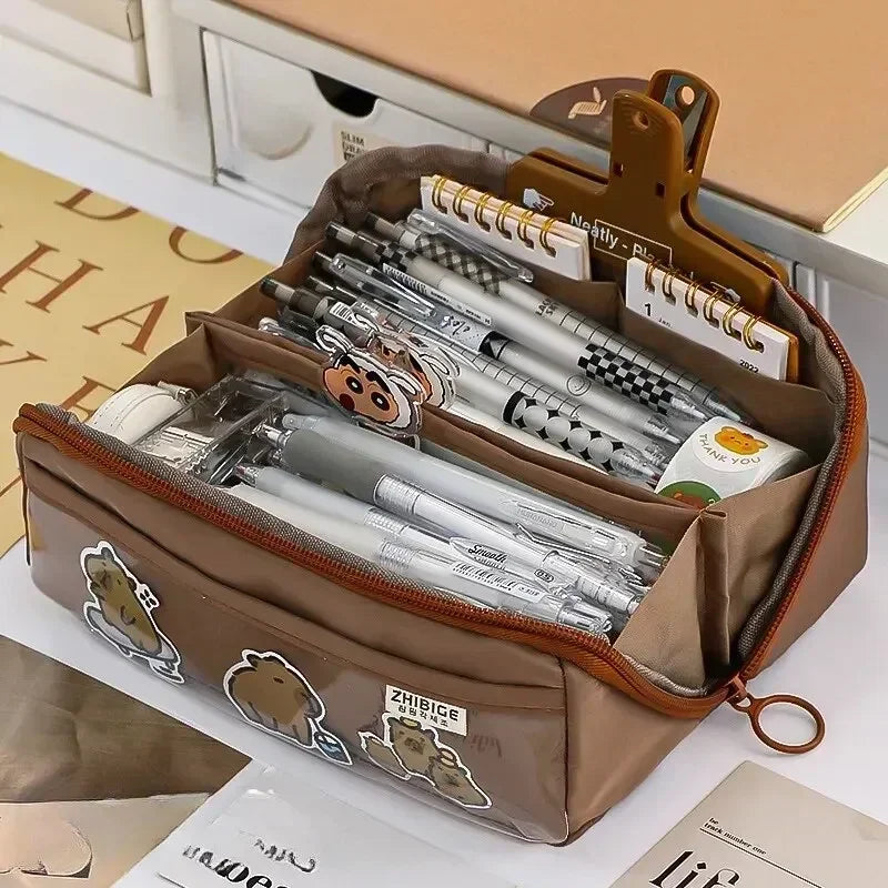 Carvallo KIDZORA CrystalBag | Transparent & Mångsidig | 10-fackdesign | Stor kapacitet för skola & fritid Carvallo