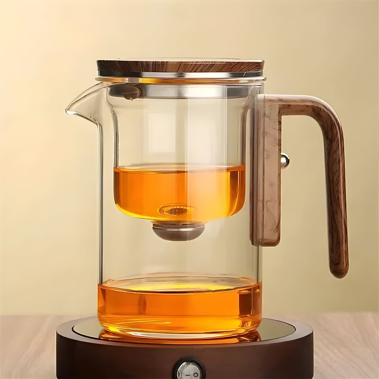 TranquilSip Tekanna – Magnetisk Växel Filter Glas Teapot Carvallo
