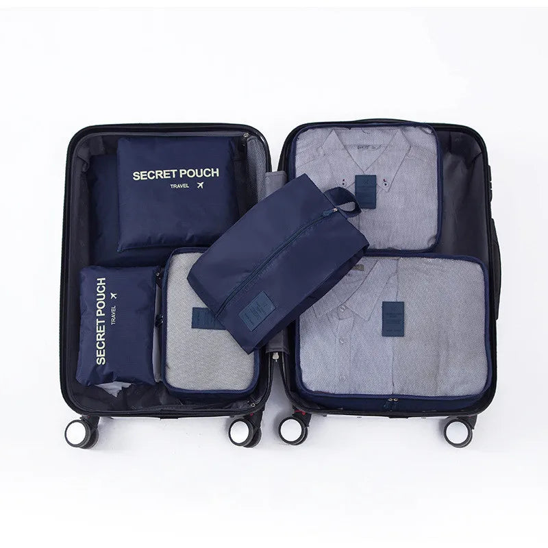 Carvallo Packwürfel Set | 6-delat | Vattentät & Extra Volym | Resväska Organizer för Herrar Carvallo