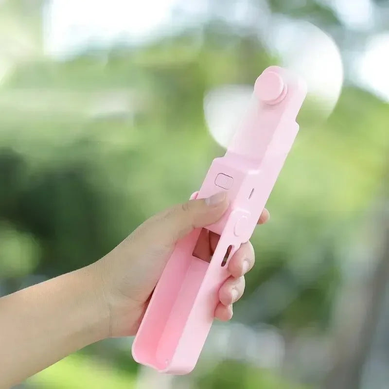 Carvallo-Fällfläkt BrisaFold | USB-laddningsbar & bärbar | Tyst & kraftfull | För skrivbord & på språng Carvallo