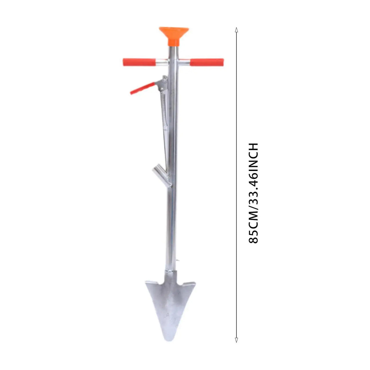 Carvallo DuoSpreader Multifunktionell gödsel spridare med skopa | 85 cm höjd | Robust järn | För fruktträd, majs & trädgårdsarbete Carvallo