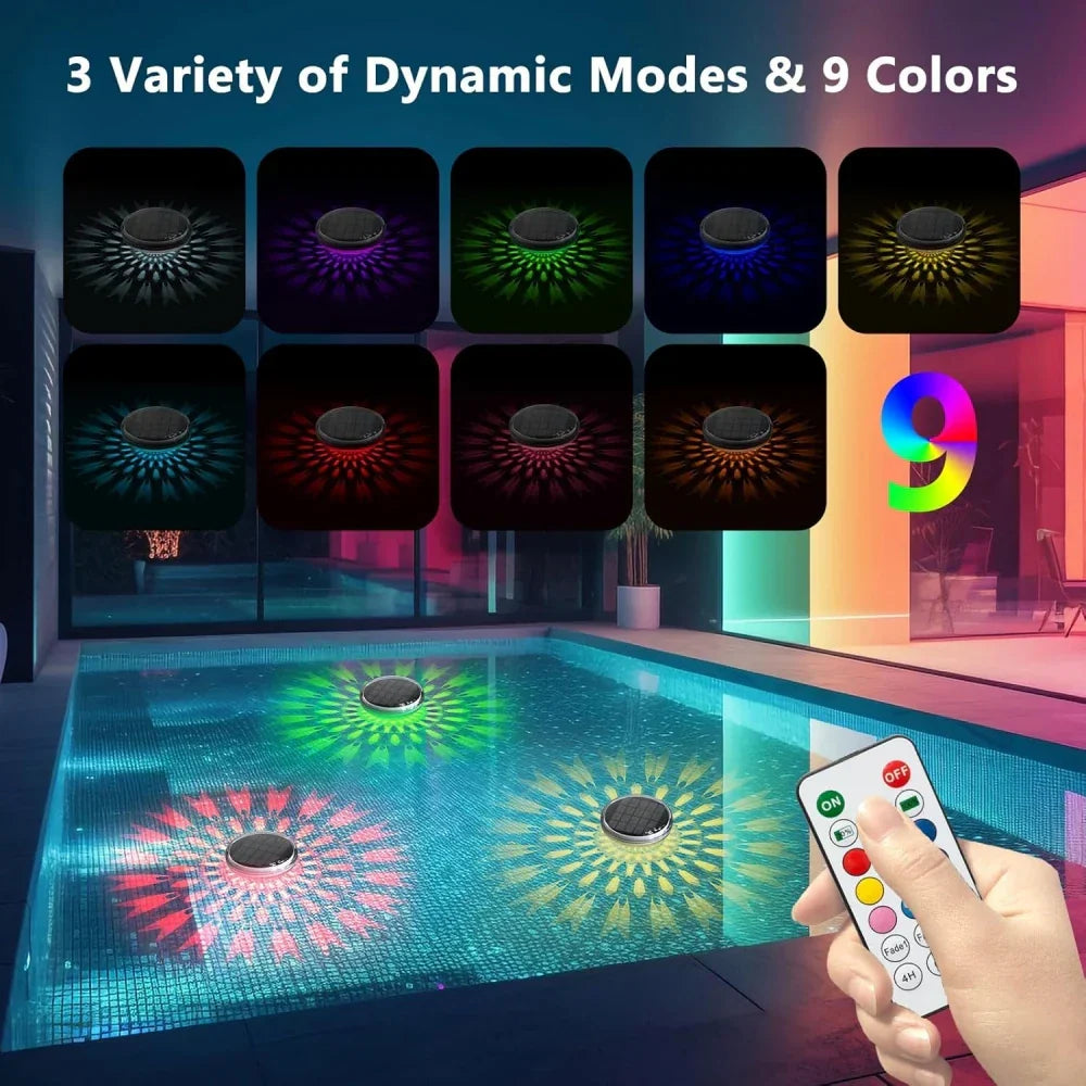 Carvallo-Poolljus LumiFloat RGB | Flytande LED-lampa med färgskiftning | IPX7 Vattentät | För pool, jacuzzi & fest Carvallo