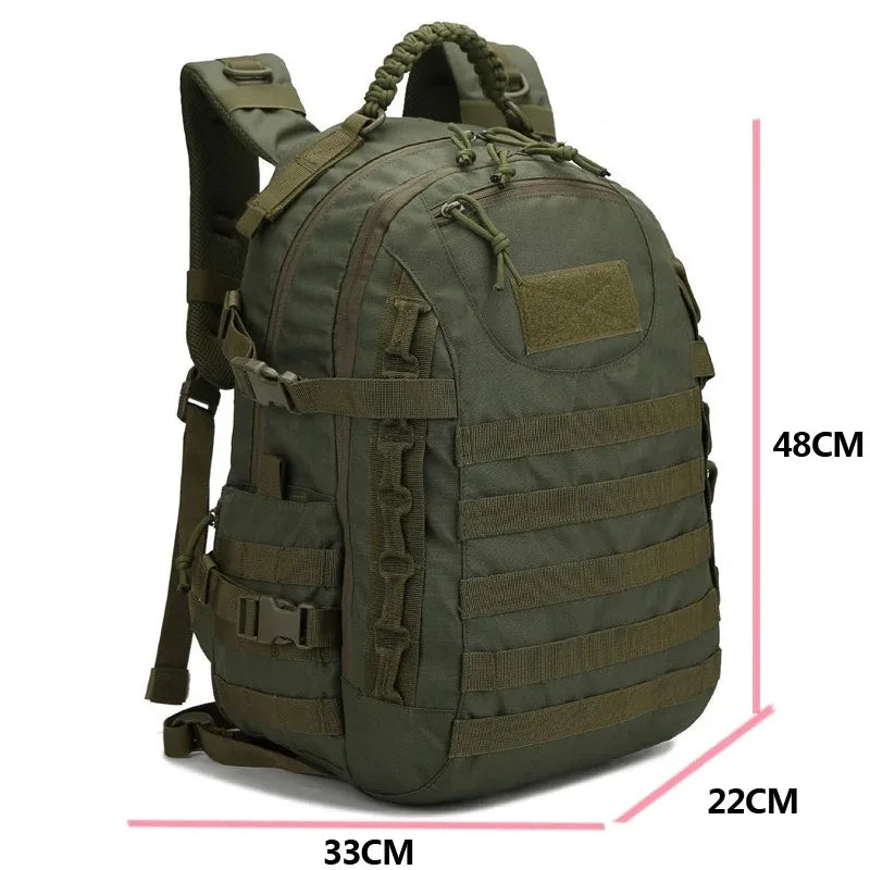 Carvallo 35 L Vandring ryggsäck Herr | Taktisk trekking ryggsäck 48 × 33 × 22 cm | Utomhus camping, fiske, jakt & sport med MOLLE-system Carvallo