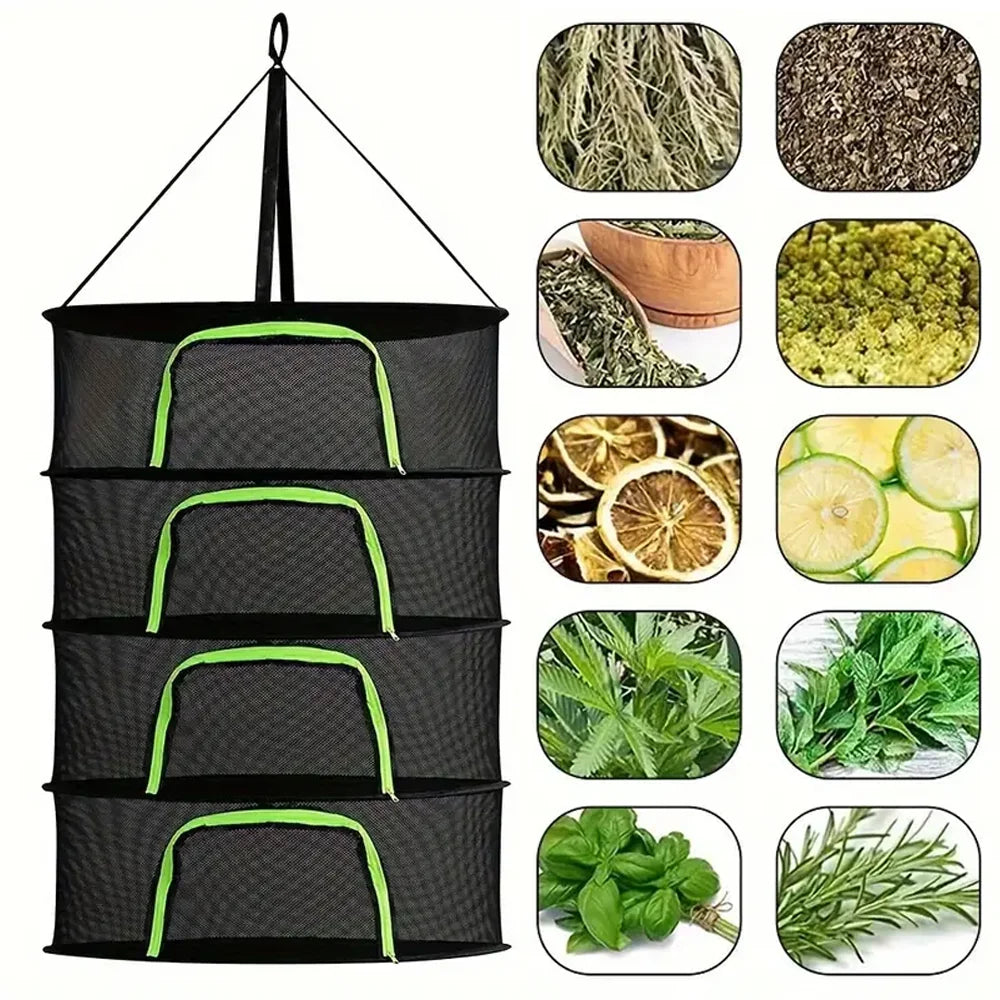 Carvallo Växttork nät | 4–8 nivåer | Fällbar & Vattentålig | Med tillbehör & Bärväska Carvallo