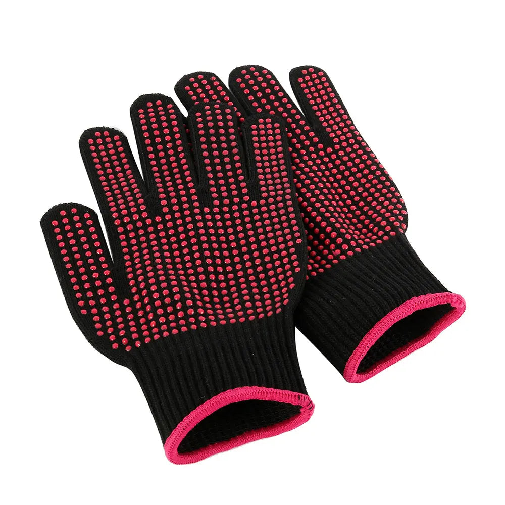 Carvallo Stylist Gloves | Heat-resistant & Flexible | 1 Pair | Black with Dots Carvallo
