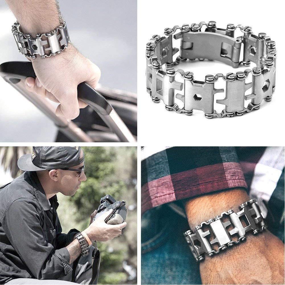 Multiverktygsarmband i rostfritt stål-Jewelry for men-bellasverige-Hemnix