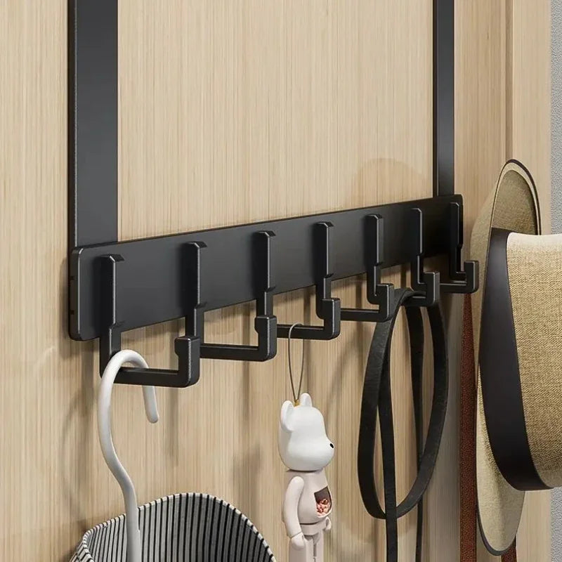 Carvallo AeroHook 7 | Kroklist för dörr | 7 klädhakar i aluminium | För bad, kök & sovrum Carvallo