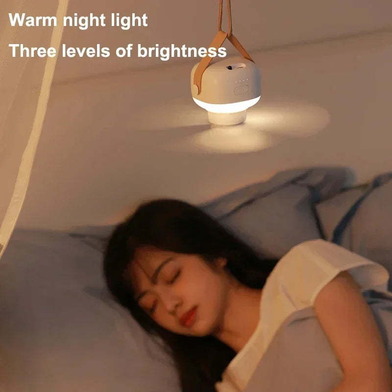 Carvallo Mobiler Takfläkt | 3600/7200 mAh Batteri | LED & Fjärrkontroll | Tyst & Upphängbar Carvallo