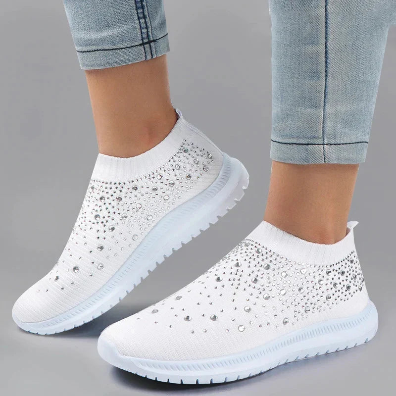 Andningsaktiva sneakers i mesh för kvinnor-Shoes for Women-Hemnix-Vit-35-Hemnix