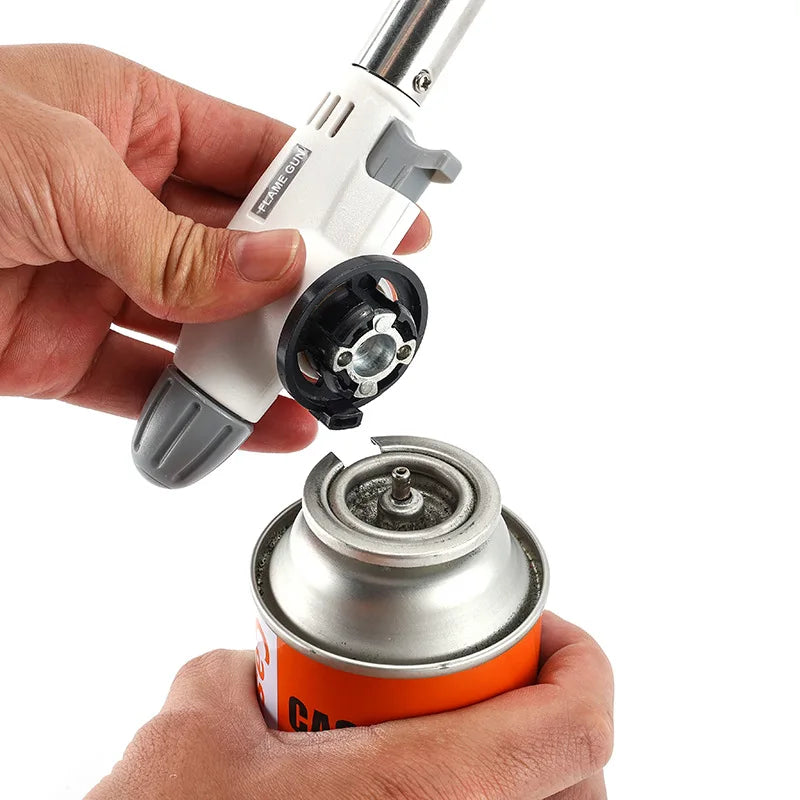 Carvallo ProTorch | Gasbrännare med 1350 °C låga | För butangaspatroner | Elektronisk tändning & temperaturreglering | För kök, camping & utomhus Carvallo