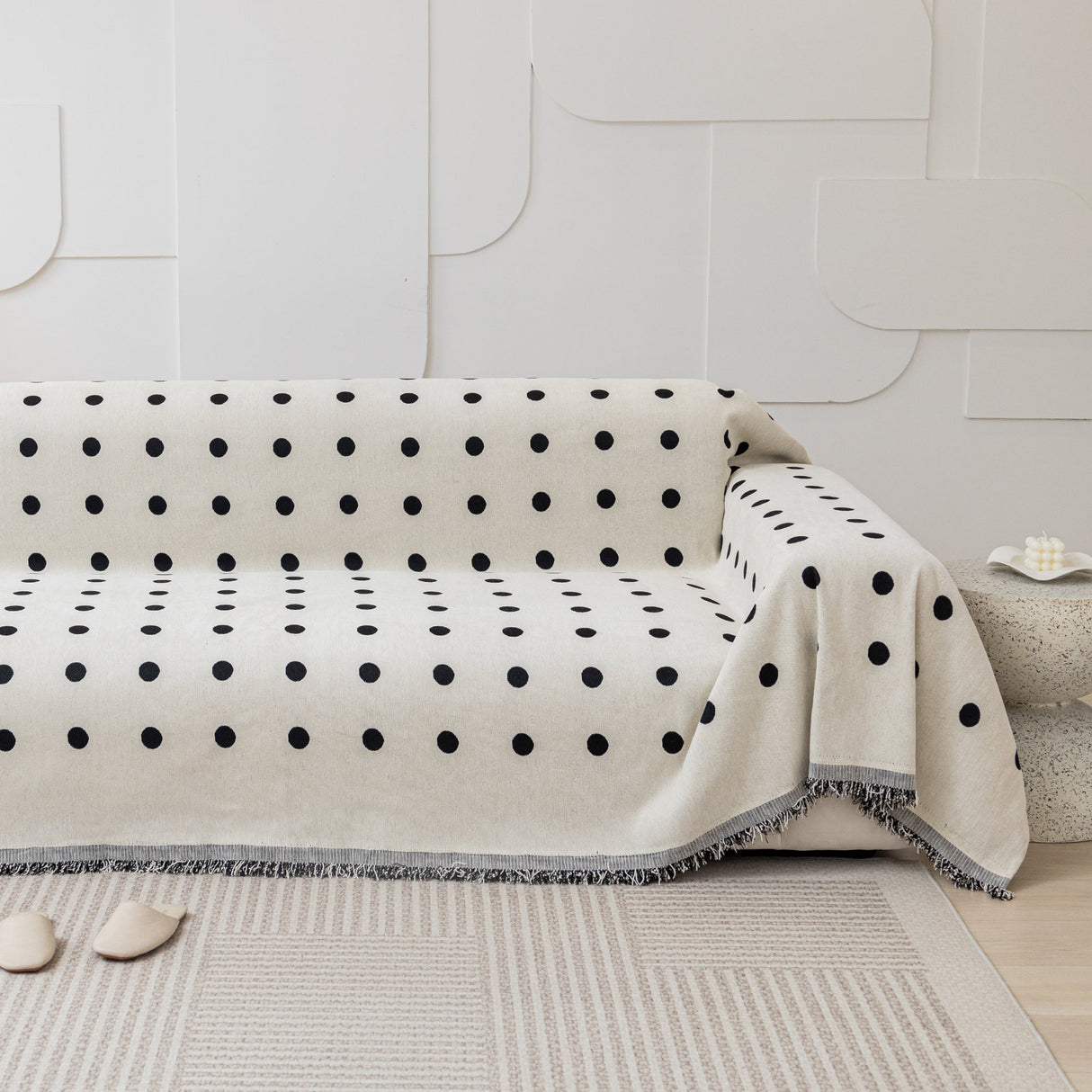 Svart Boba Vändbar Komfortsofföverdrag - Modern, Stilren & Hållbart Soffskydd Carvallo