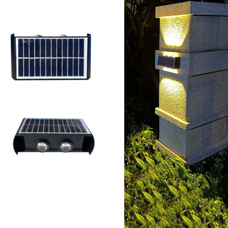 Carvallo Modern Solar-LED-Wall Light for Outdoor | Rectangular Design | IP56 Waterproof | Various Sizes & Light Intensities Carvallo