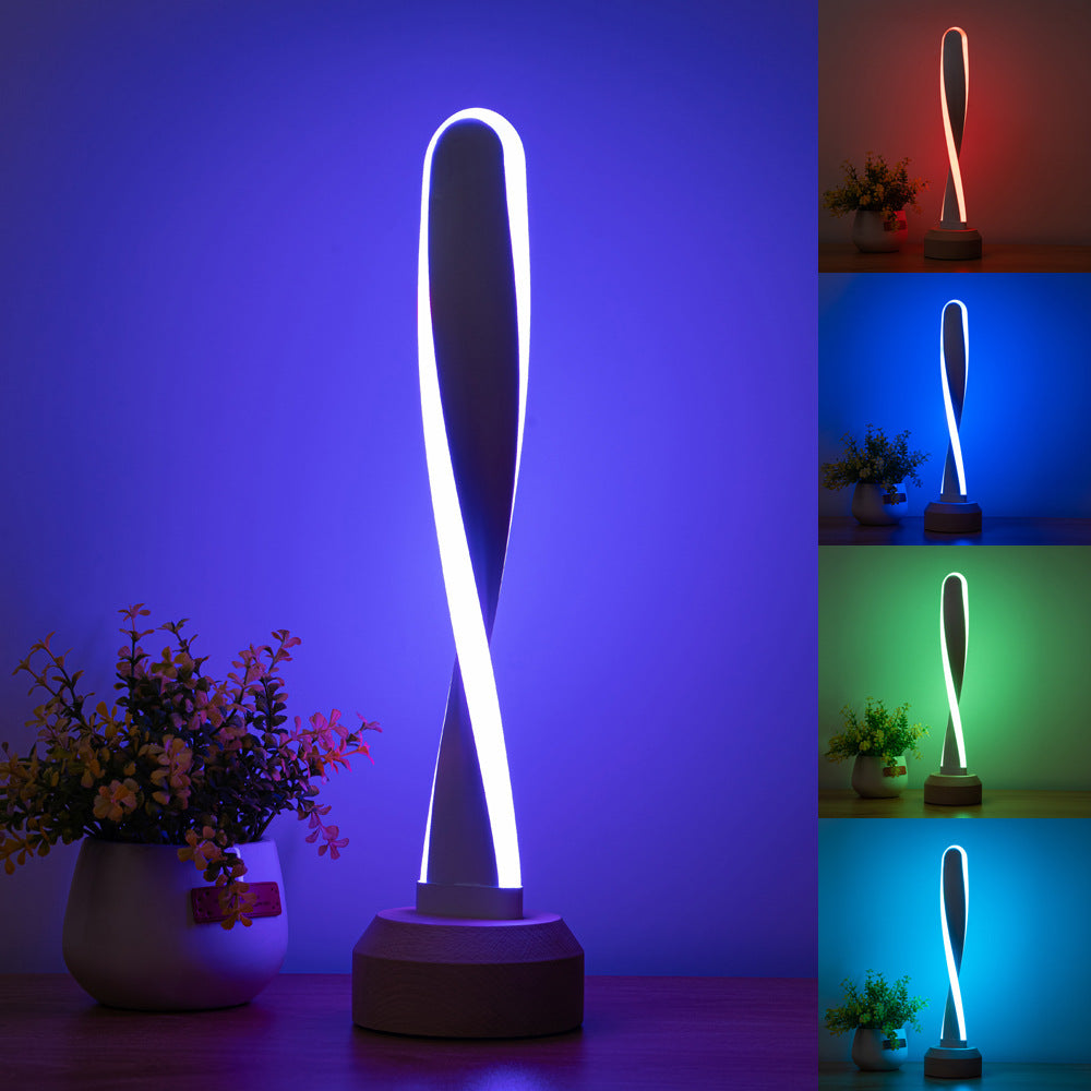 Japanskinspirerad LED-bordslampa – Elliptisk spiraldesign MILA Sverige