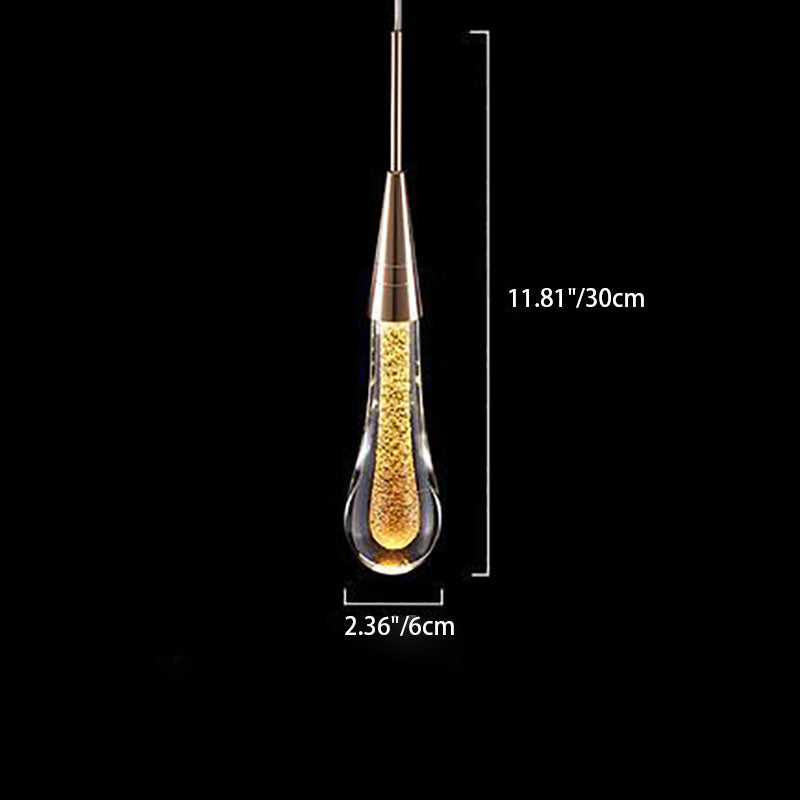 Modern skandinavisk LED-lampa i vattendroppsglas MILA Sverige